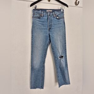 Levis Wedgie Straight Jeans Size 29 Blue